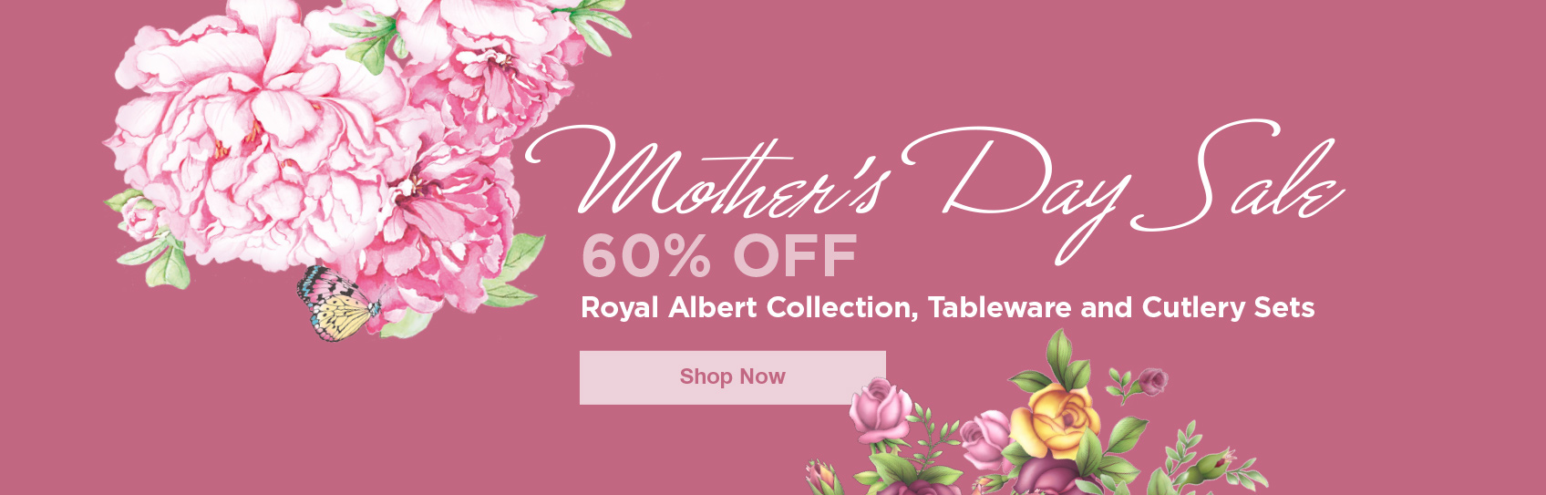 Mother\'s Day Sale - Save 60% Off Royal Albert, Tableware and Cutlery Sets