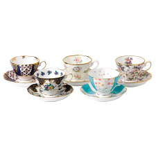 100 Years Teaware 10 Piece Set Cup & Saucer 1900-1940