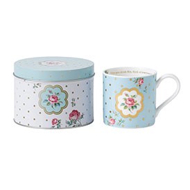 Royal Albert Mug in Tin- Polka Blue