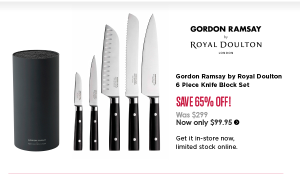  Royal Doulton Gordon Ramsay Block Knife Set, 6 Piece